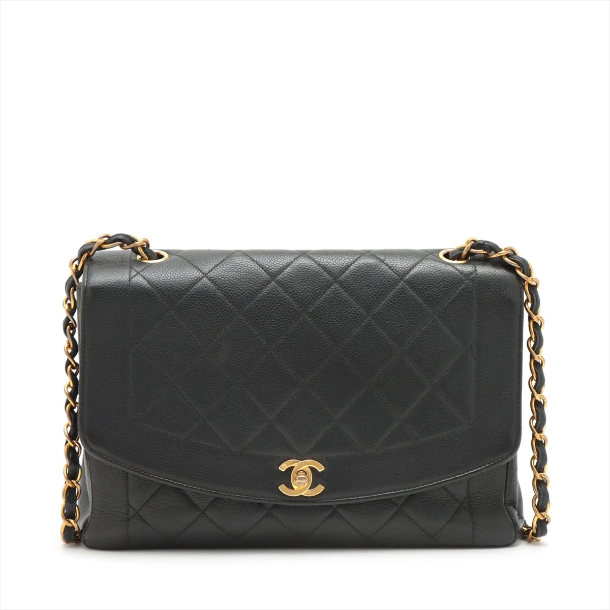 シャネル マトラッセ ダイアナ キャビアスキン ショルダーバッグ