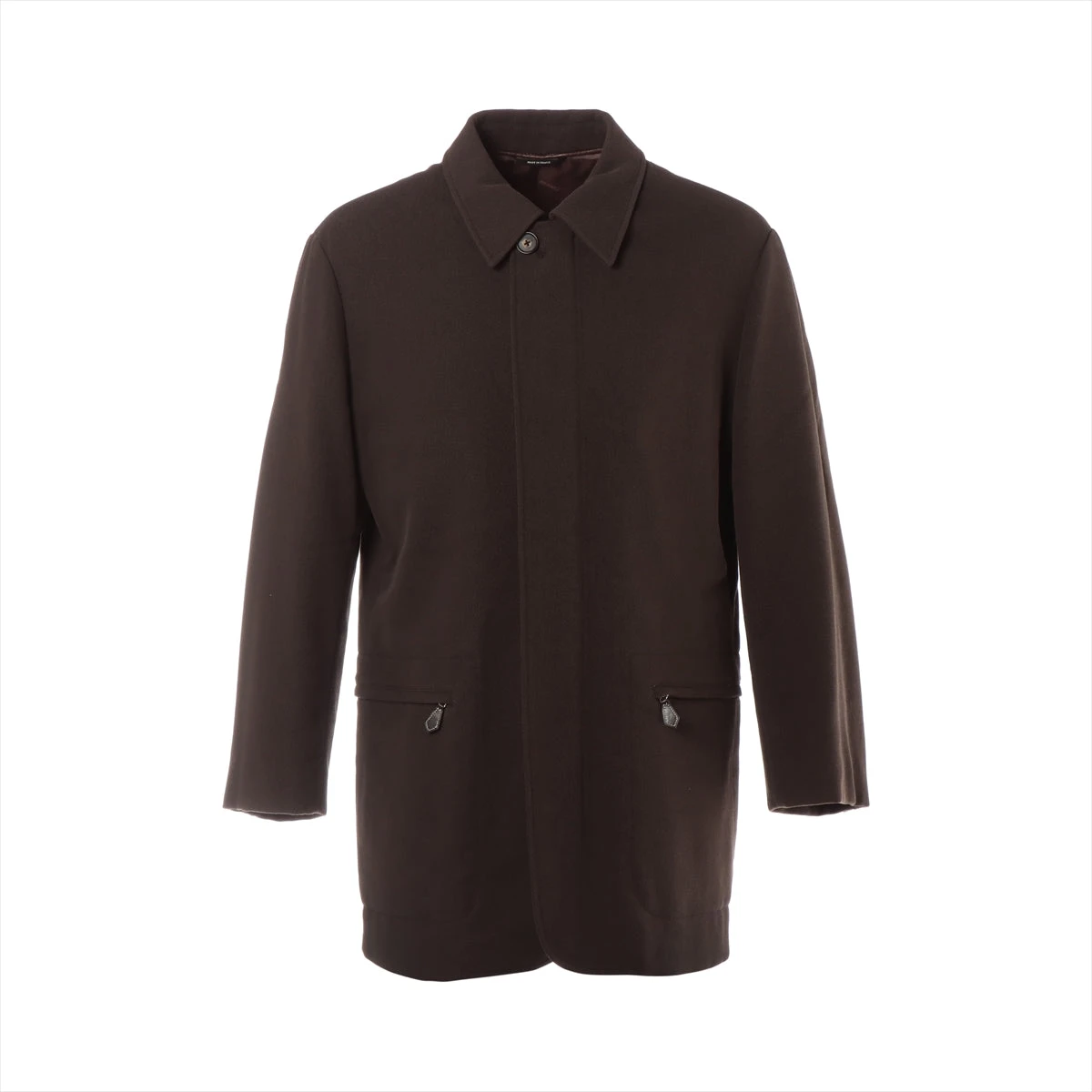 エルメス コットン×ウール ジャケット 50 メンズ ブラウン ステン