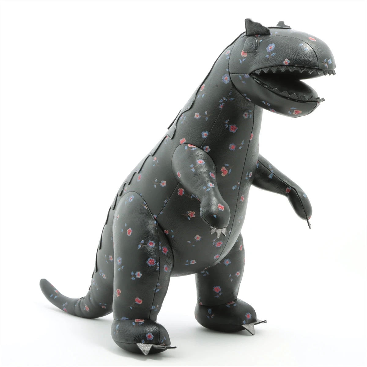 コーチ×バスキア ぬいぐるみ PVC×レザー ブラック 恐竜 A1873233