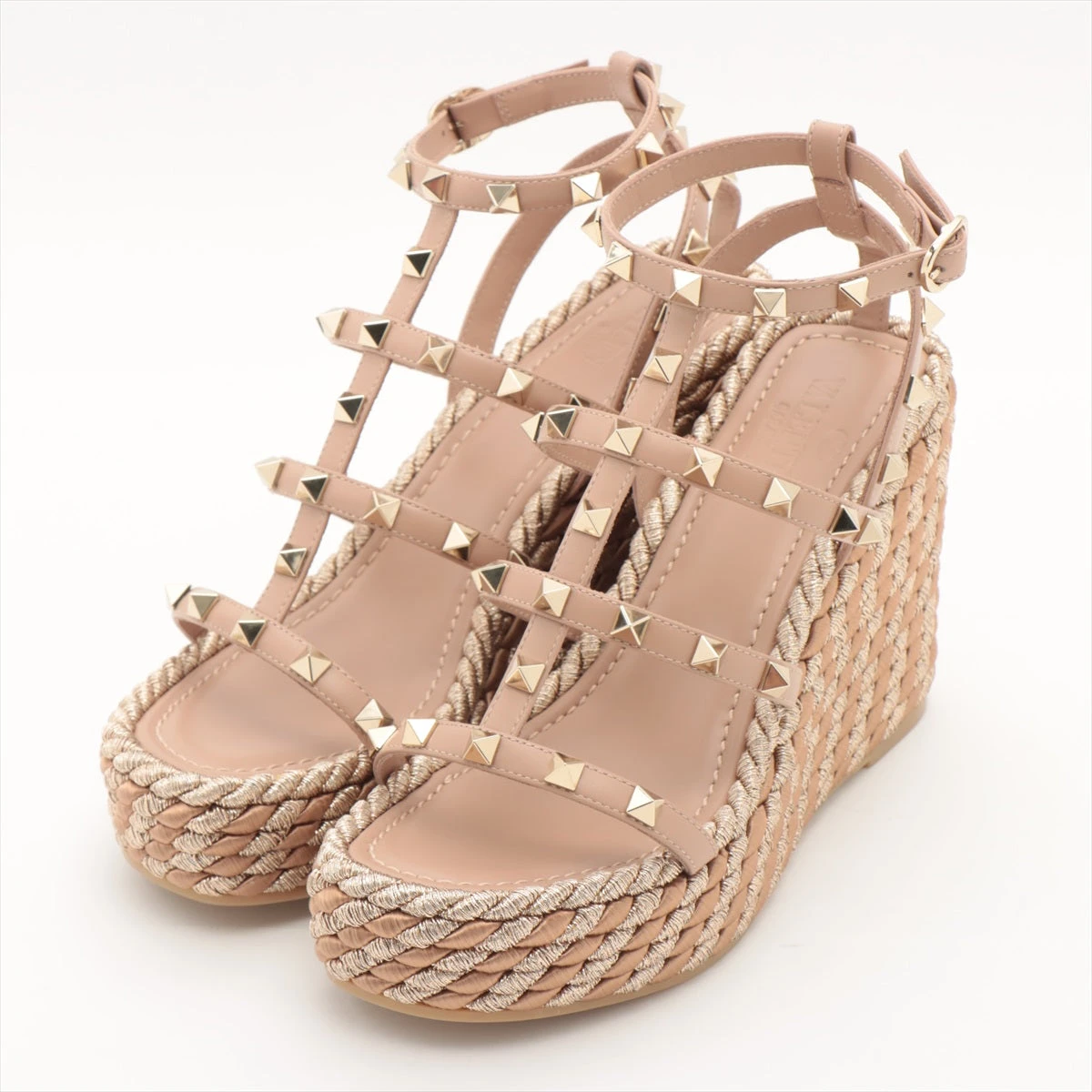 ヴァレンティノガラヴァーニ レザー ウェッジソールサンダル 35  