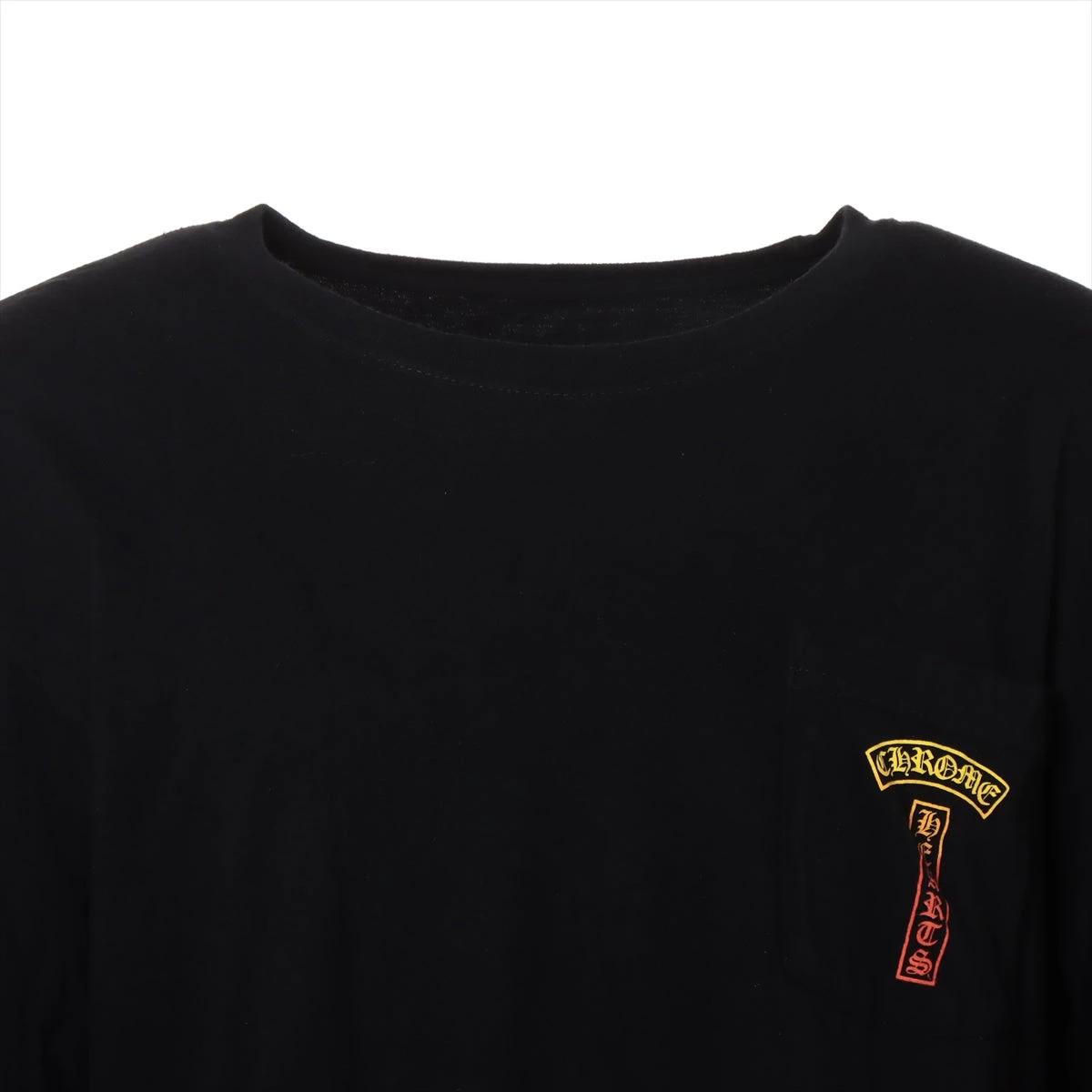 クロムハーツ ロングTシャツ コットン L ブラック×イエロー