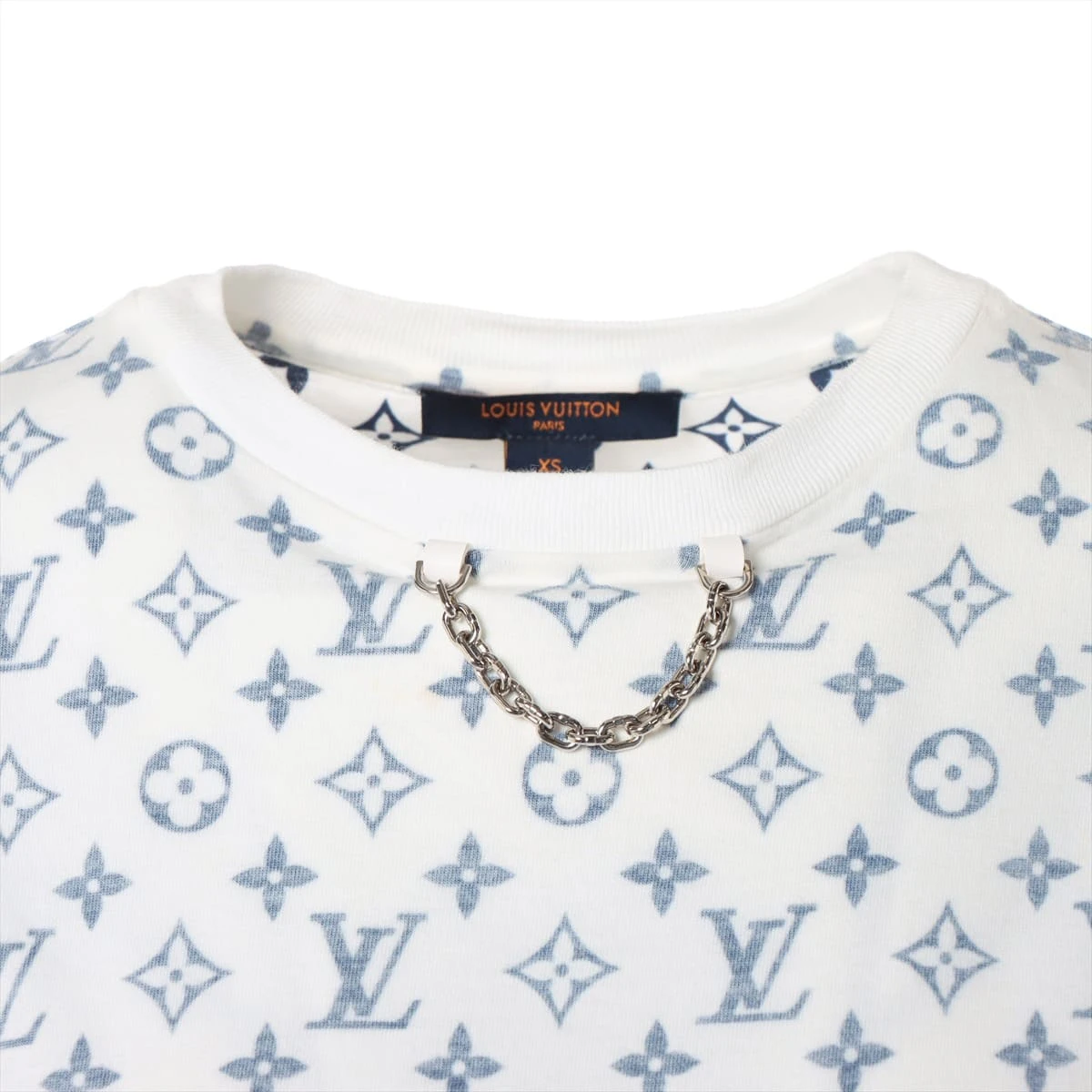 ヴィトン 20AW コットン Tシャツ XS レディース ブルー×ホワイト