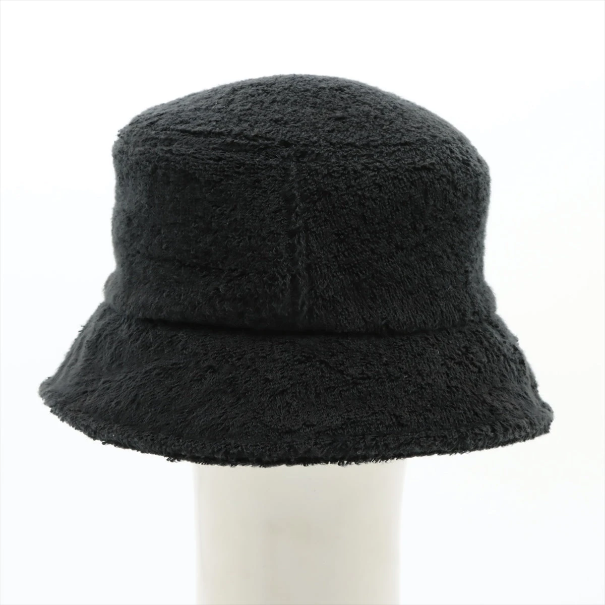 シャネル　バケットハット　ココマーク　パイル　黒　ブラック　Mサイズ　21AW シャネルバケットハットココマークパイル黒ブラックMサイズ21AW