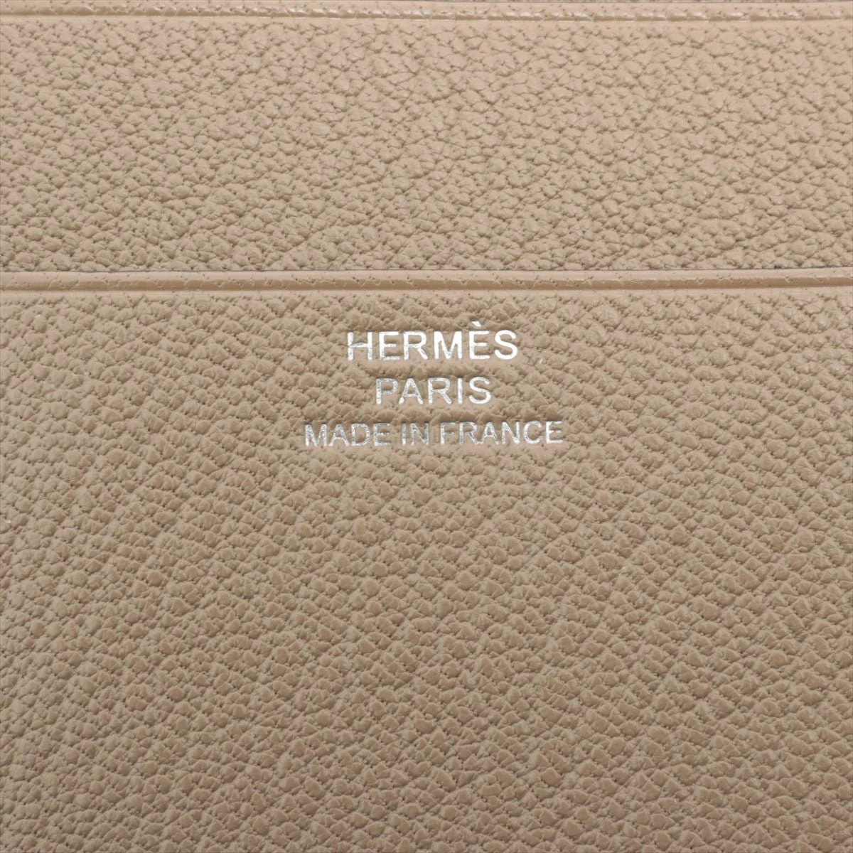 【アキ】HERMES ベアン　コンパクト　エトゥープ　シルバー金具　財布 エルメス ベアンコンパクト エトゥープ ヴォーエプソン シルバー