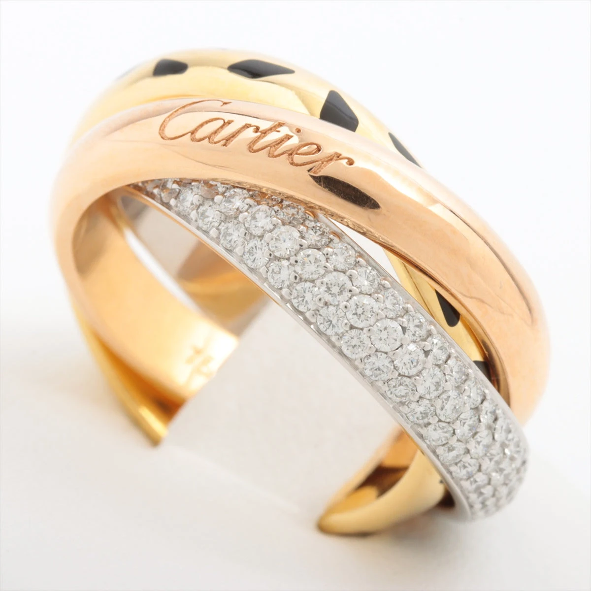カルティエ トリニティ パンテール ダイヤ リング 750(YG×PG×WG) 14.4g