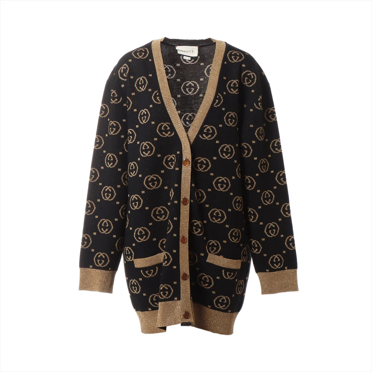 GUCCIグッチ　ラメ切替GG柄カーディガン 　Lサイズ GUCCIグッチ ラメ切替GG柄カーディガン Lサイズ
