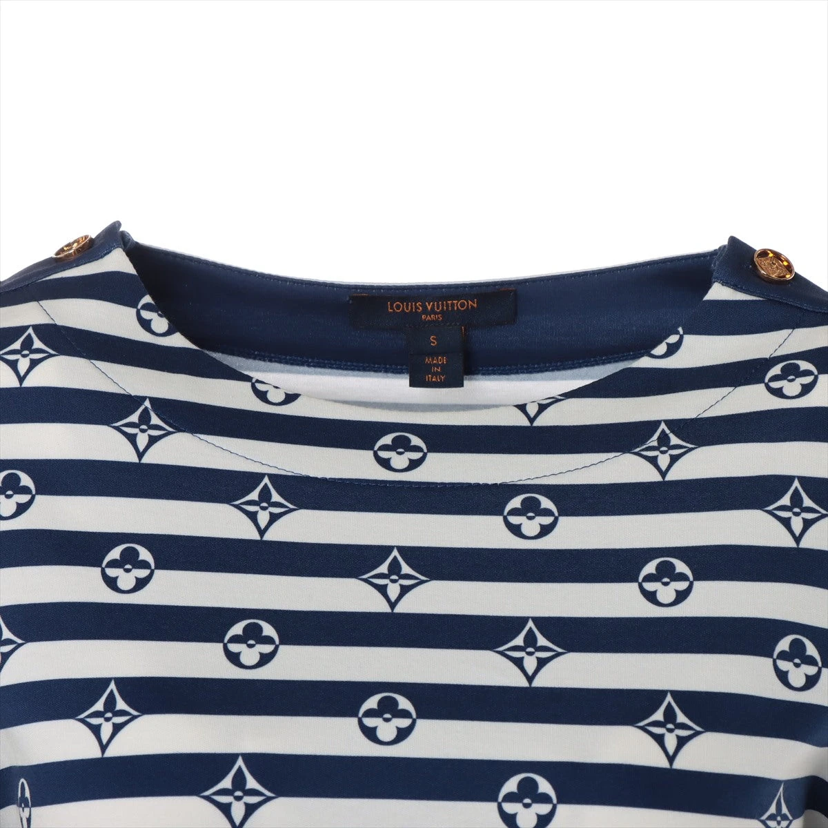 ヴィトン 20AW コットン ロングTシャツ S レディース ブルー