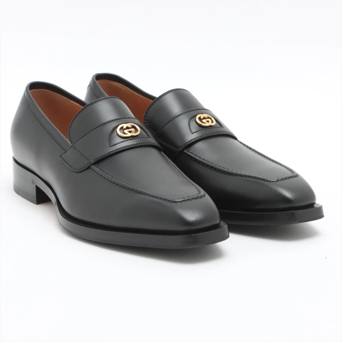 GUCCI(グッチ) / インターロッキング/ローファー/US7.5/BLK