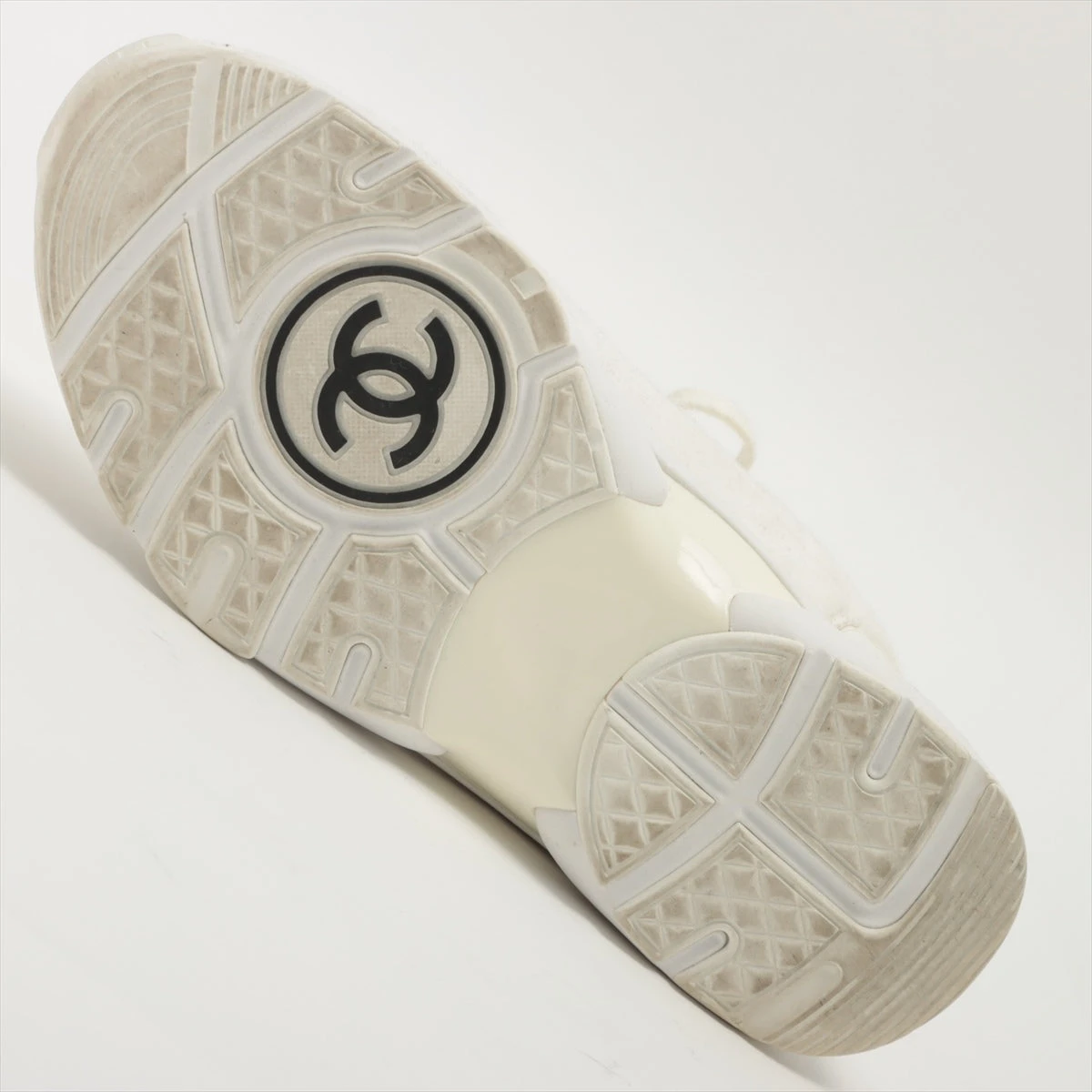希少美品 シャネル ココマーク CC G35346 スニーカー 36 コットン系 CHANEL - 希少美品 シャネル ココマーク CC G35346 スニーカー