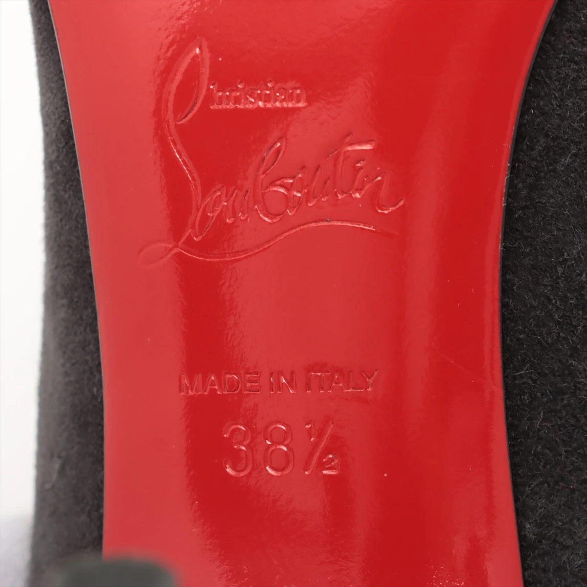 直営店買付 ルブタン Athina Pump パンプス レザー スエード Cassia Lace Up - パンプス - クレープサテン - ブラック