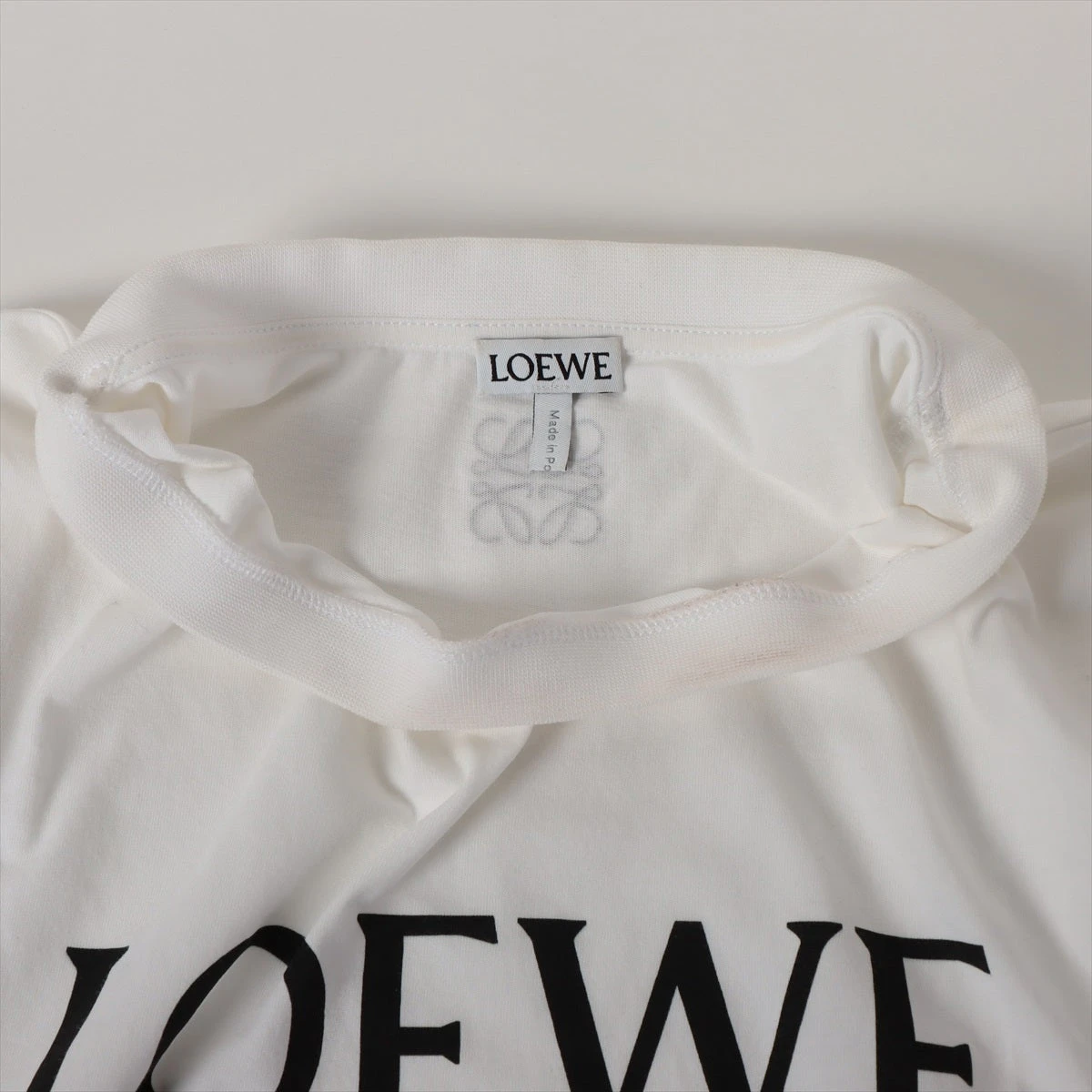 LOEWE ロゴプリント 半袖Tシャツ ホワイト LOEWE ロエベ 19AW Salome Logo Print T-shirt ロゴプリント半袖