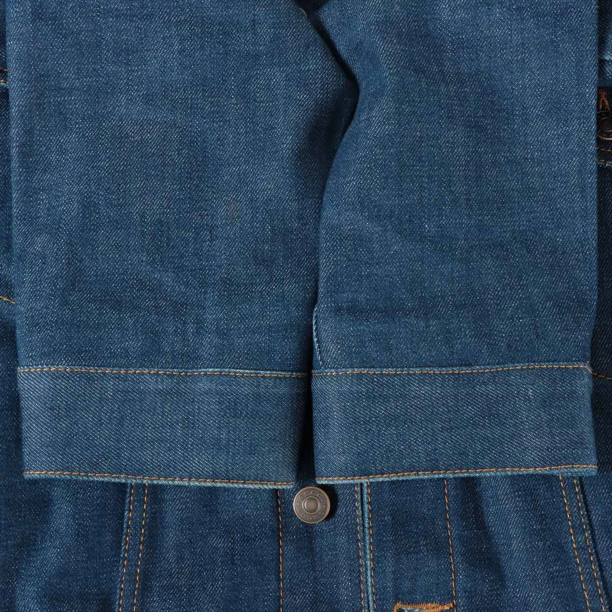 グッチ ホースビット コットン デニムジャケット 48 メンズ ネイビー