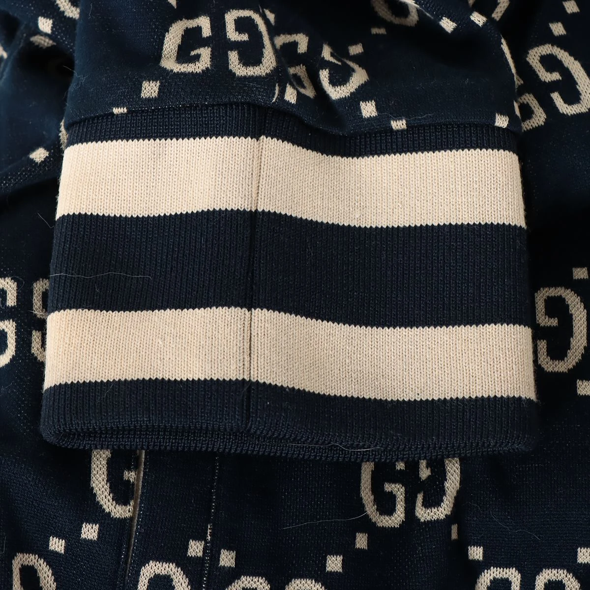 グッチ GGジャカード コットン ブルゾン XXL メンズ ネイビー