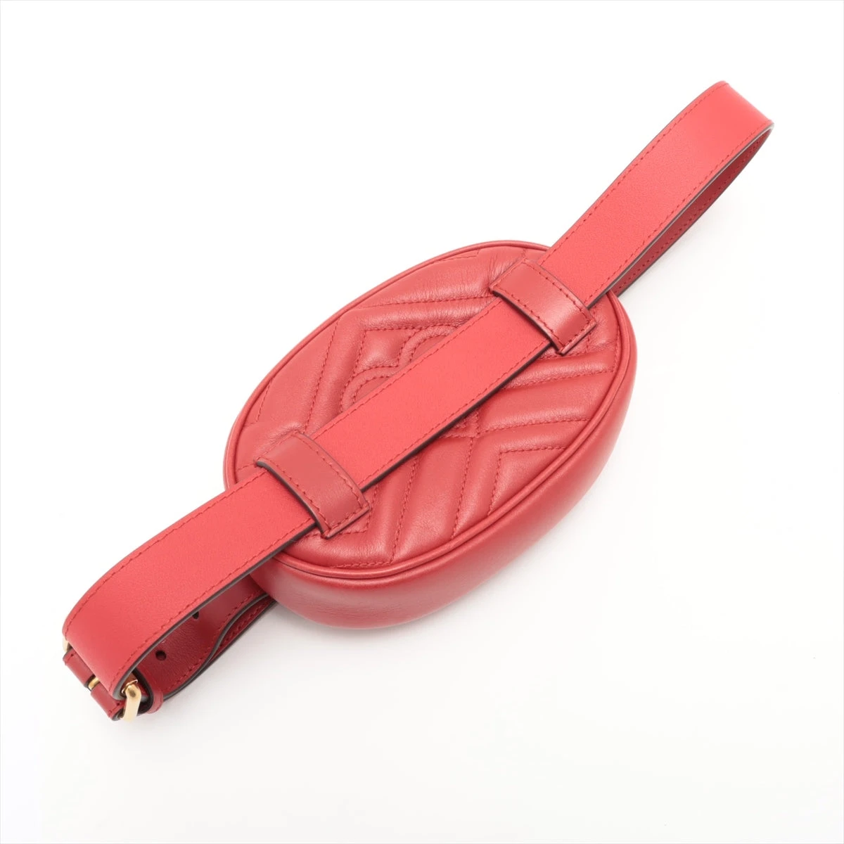 ☆美品☆GUCCI GGマーモントレザーボディバッグ 476434 レッド グッチ GGマーモント レザー ボディバッグ レッド 476434