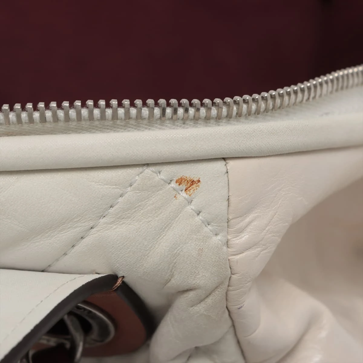美品【シャネル】2way ショルダーバッグ シルバー金具 シャネル インザミックス レザー 2WAYショルダーバッグ ホワイト