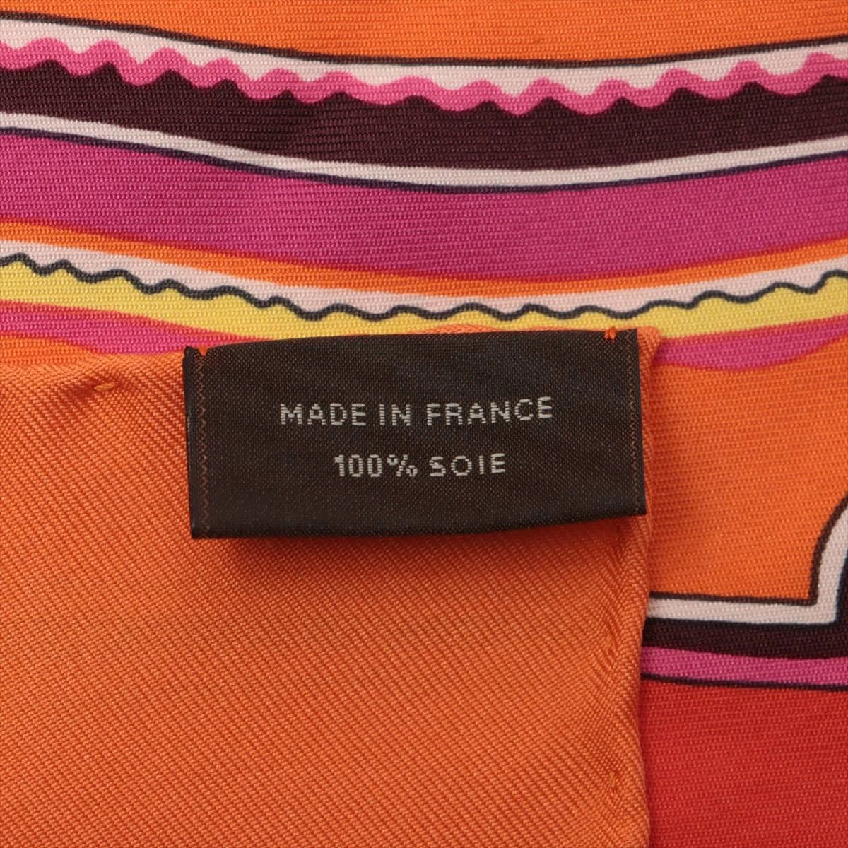 エルメス スカーフ シルク オレンジ カレ ウォッシュ 90 Pierres et