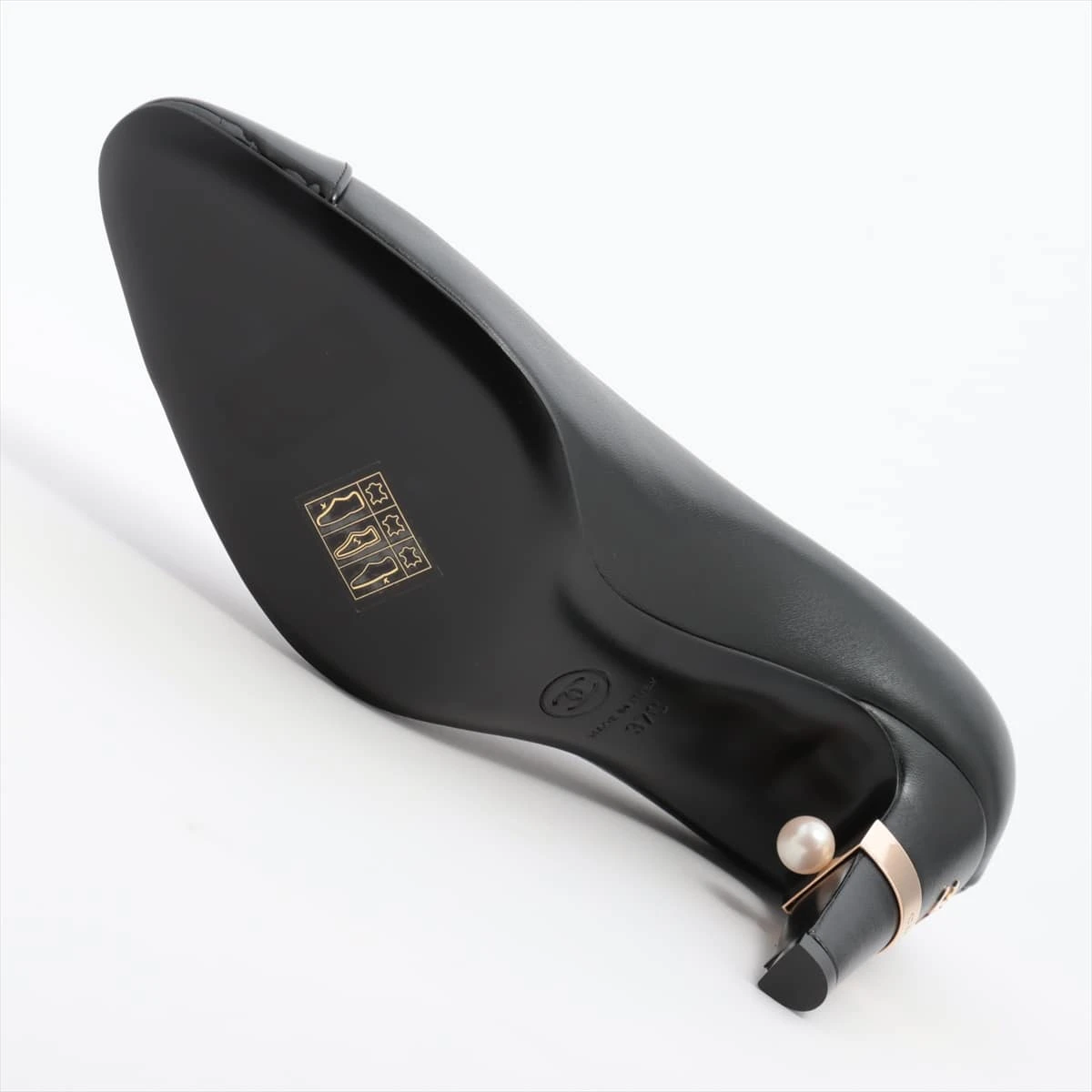 【箱付き・美品✨】シャネル　ココパール　パンプス　カメリア　37　グログラン シャネル ココマーク レザー パンプス 37 レディース ブラック G
