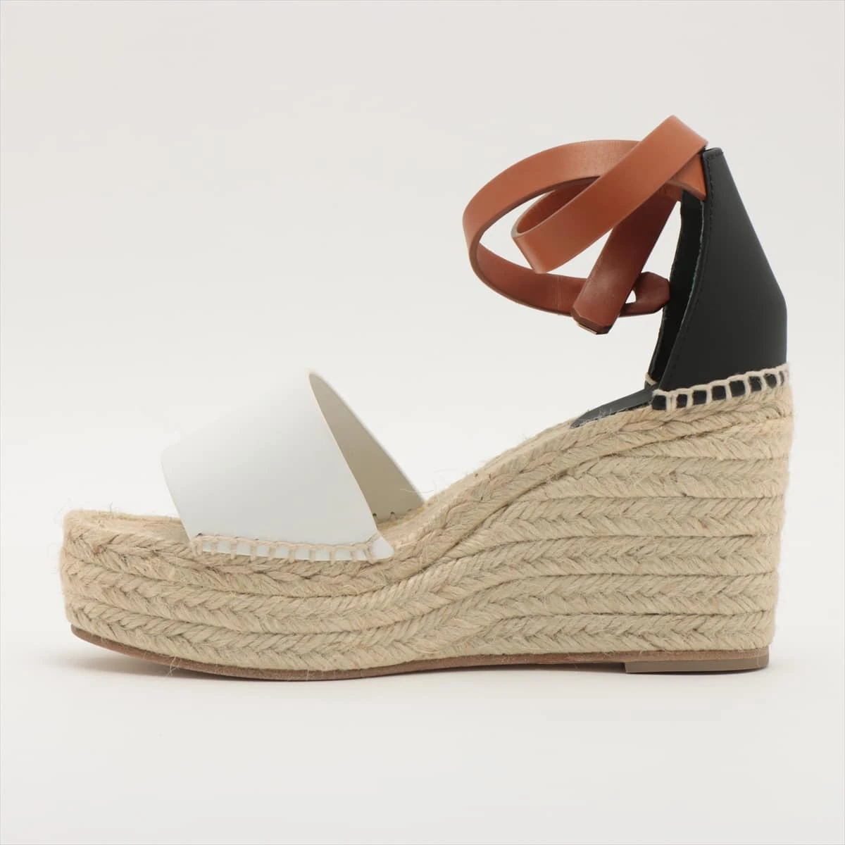 エルメス ティヴォリ レザー ウェッジソールサンダル 36 レディース