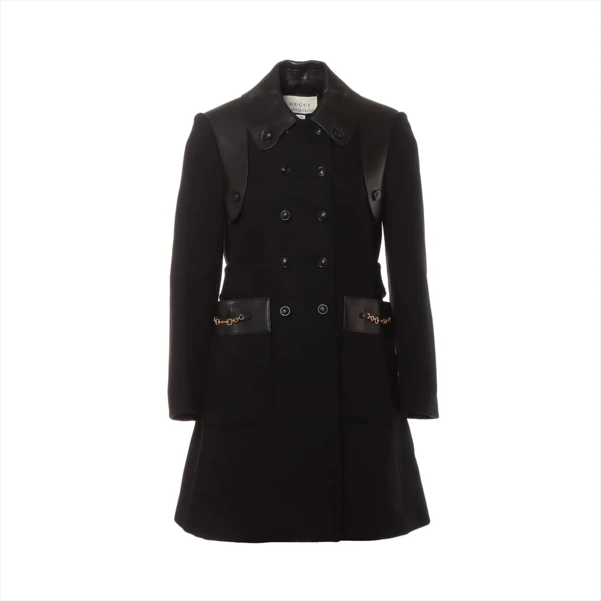 極美品 グッチ ノーカラー ジャケット クロップド ホースビット金具 36S 紺 GUCCI ｜グッチ公式オンラインショップ｜イタリアの職人技