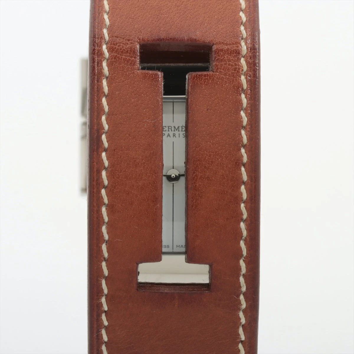エルメス シェルシュミディ CM1.210 SS×革 QZ 白文字盤 A1887953｜中古