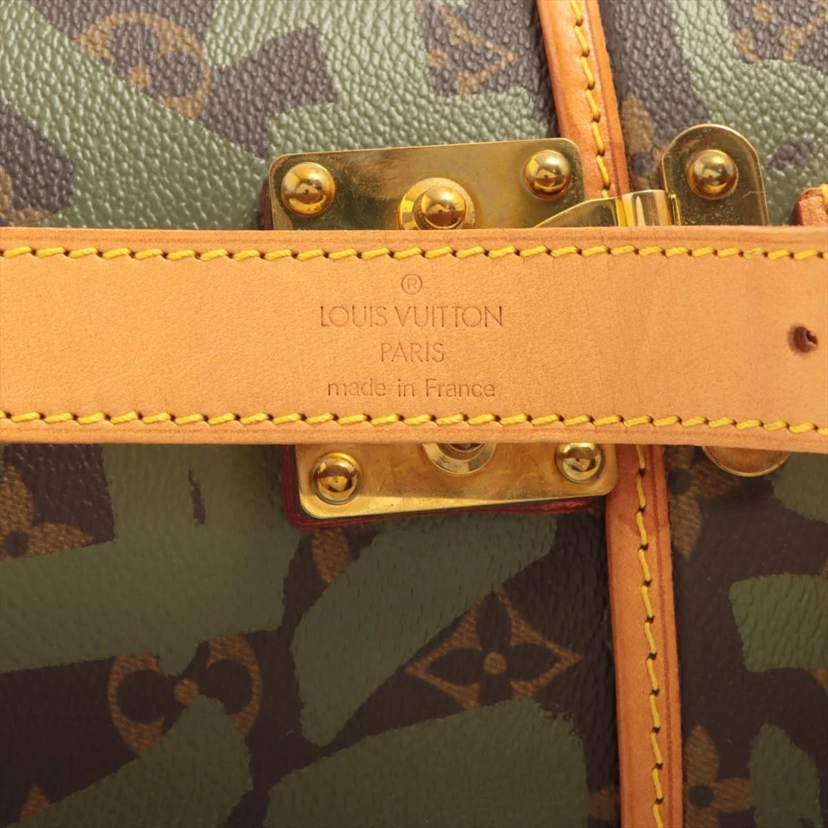 ヴィトン ボワット・シャポー その他 PVC×レザー カーキ 帽子ケース