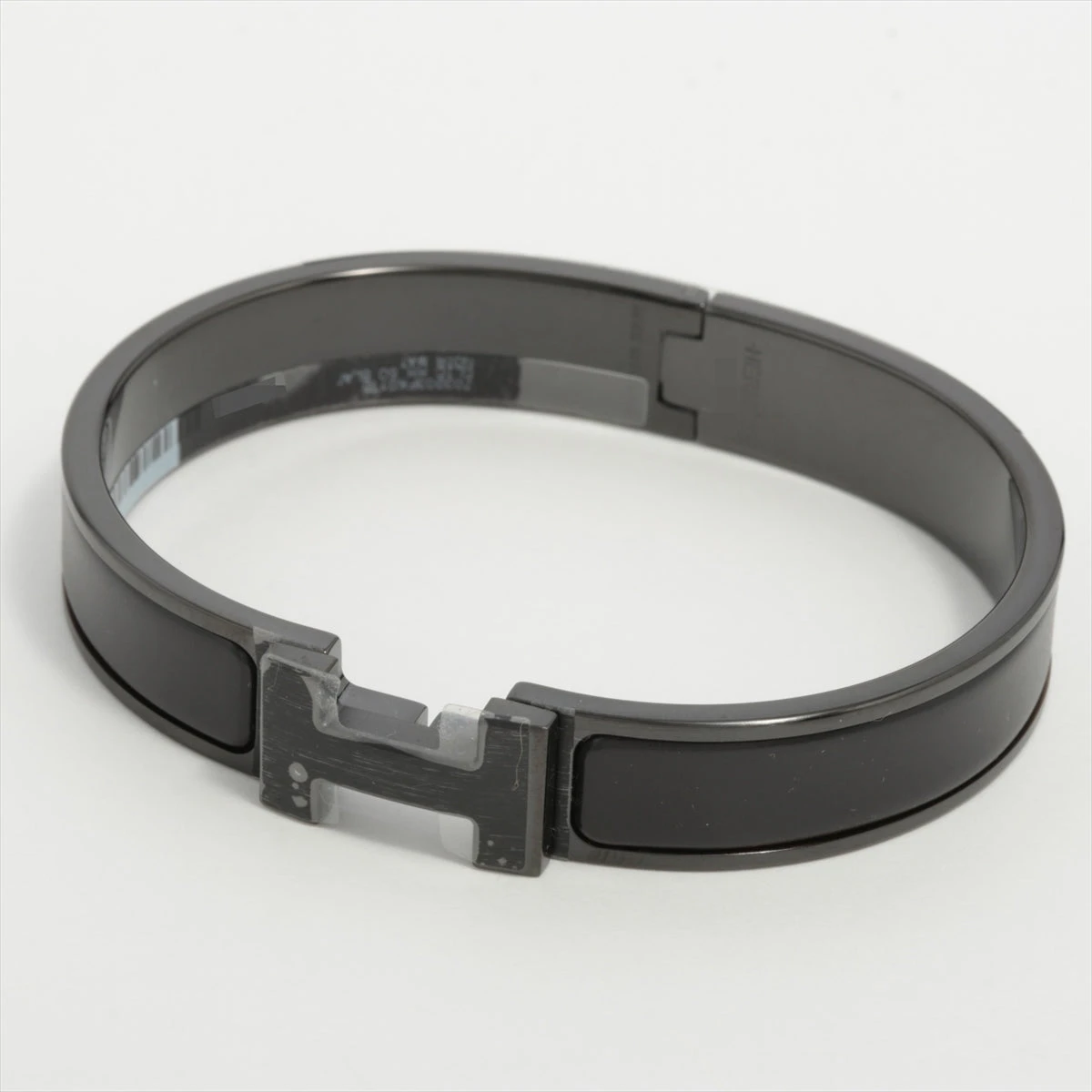 エルメス Hバングル クリッククラックPM バングル ブラック シルバー HERMES(エルメス) クリッククラック PM パラジウム金具 バングル
