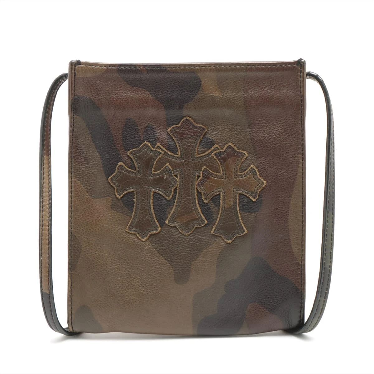クロムハーツ カモフラージュ 3クロスパッチ クロムハーツ ショルダーバッグ レザー×925 カモフラ 3クロスパッチ