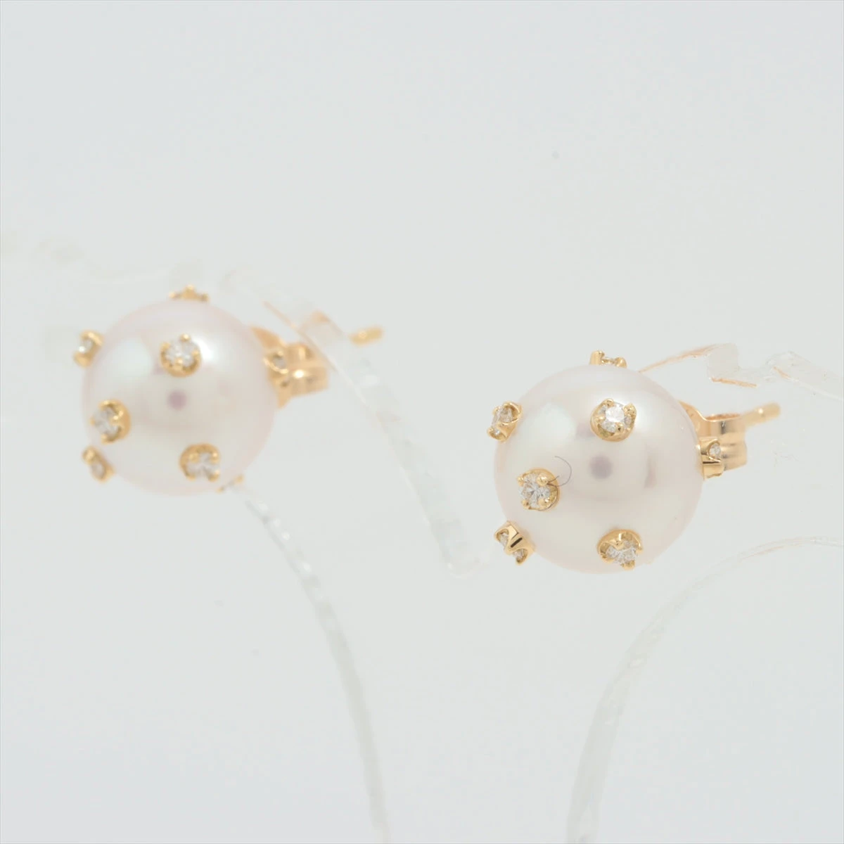 ahkah パール　ダイヤ　ピアス ahkah パールダイヤピアス