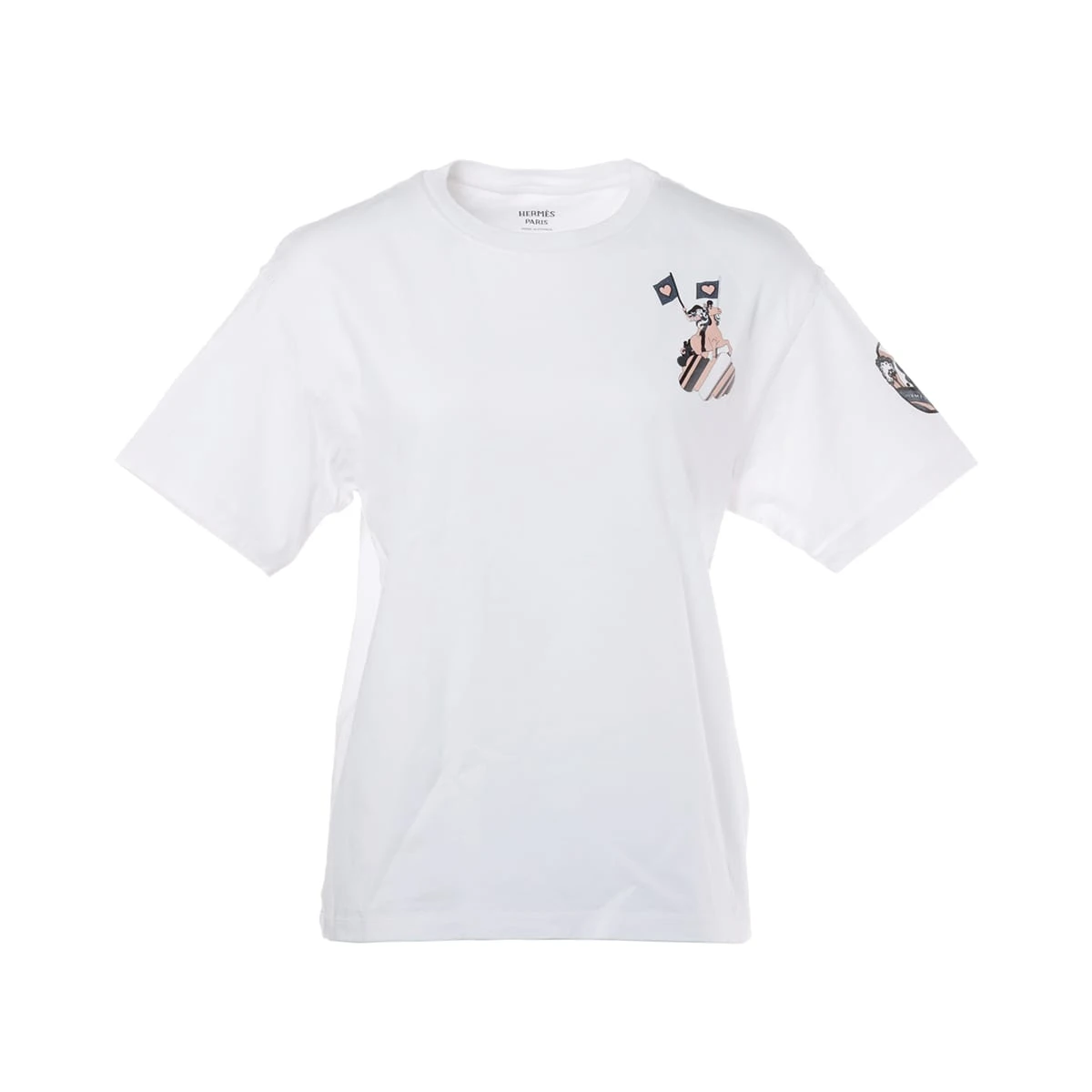 美品★エルメス★HERMES★Tシャツ★ホワイト★38 エルメス(HERMES)エルメス Tシャツ 半袖Tシャツ 衣料品 トップス