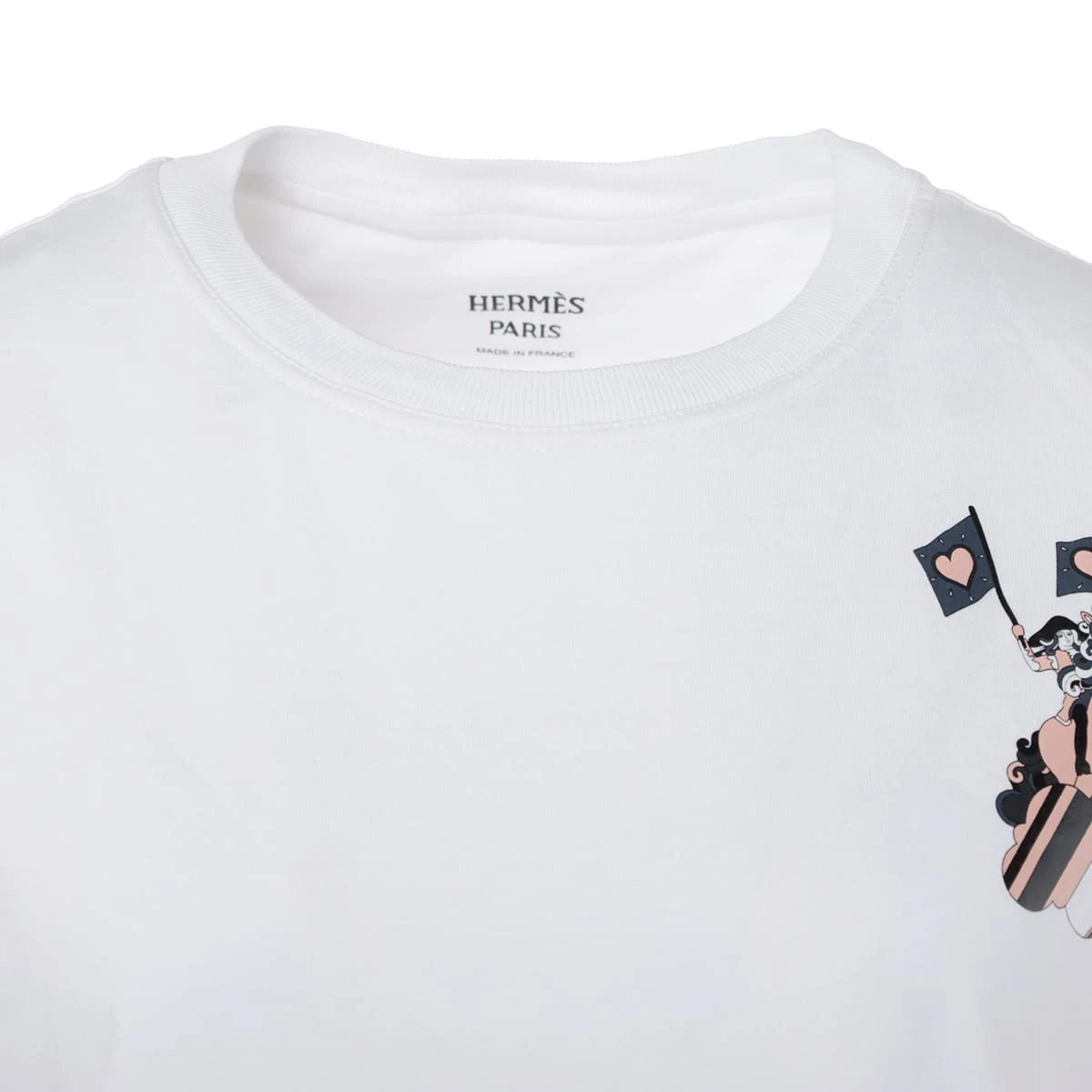 エルメス コットン Tシャツ 34 レディース ホワイト FAUBOURG