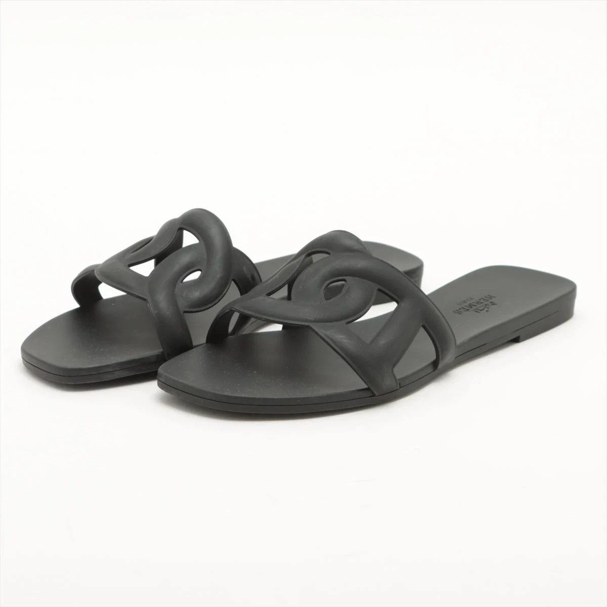 HERMES エルメス　ラバー　サンダル 35 シェーヌダンクル HERMES エルメス リヴァージュサンダル レディース35 ブラック