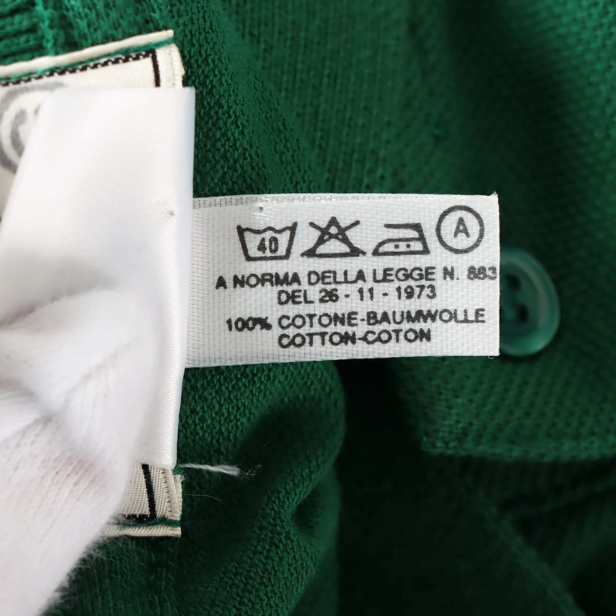 HERMES グリーン ポロシャツ M 中古・古着通販】HERMES (エルメス) スキッパーニットポロシャツ