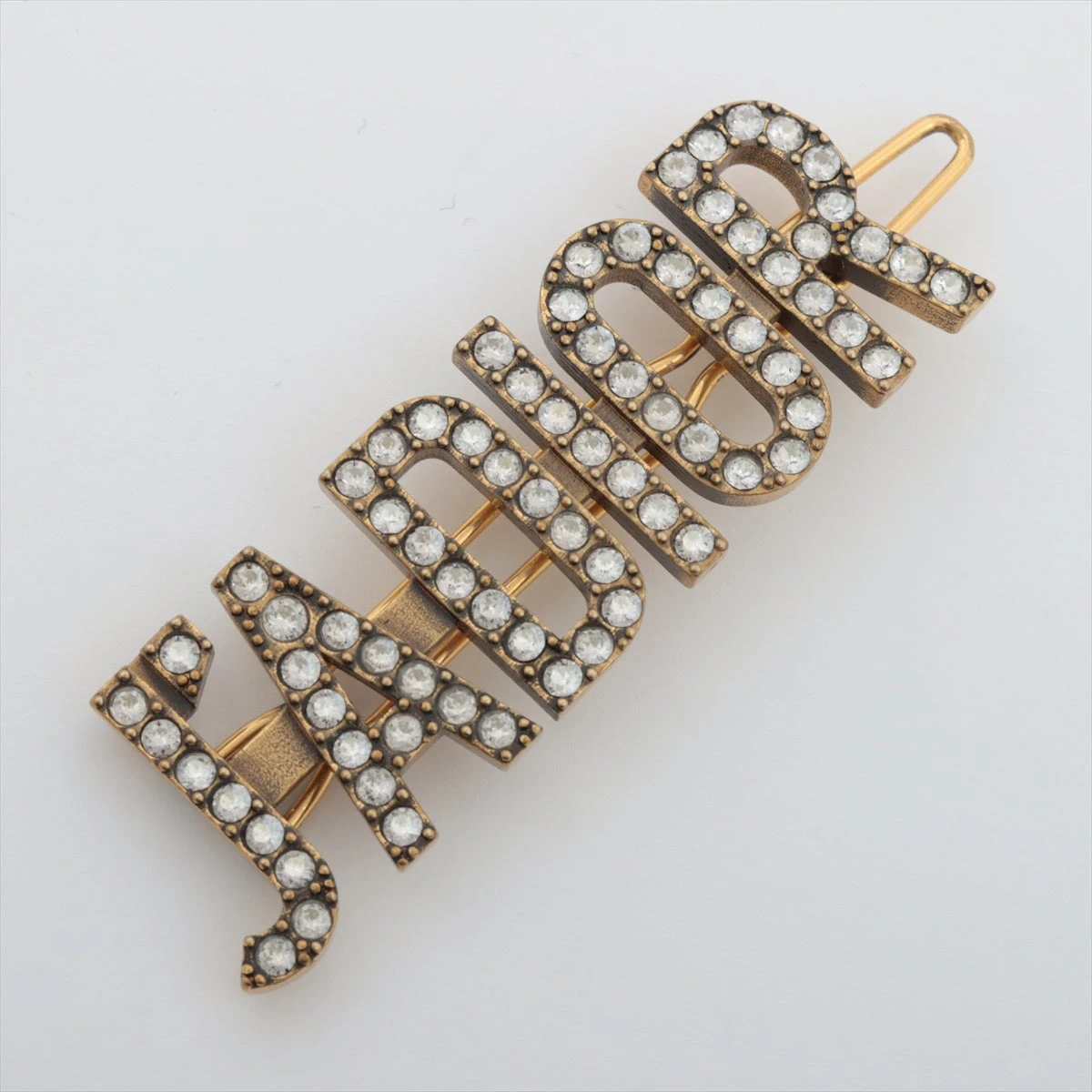 RE ARRIVAL/再入荷 ディオール ジャディオール ヘアクリップ GP×ラインストーン ヘアアクセサリー