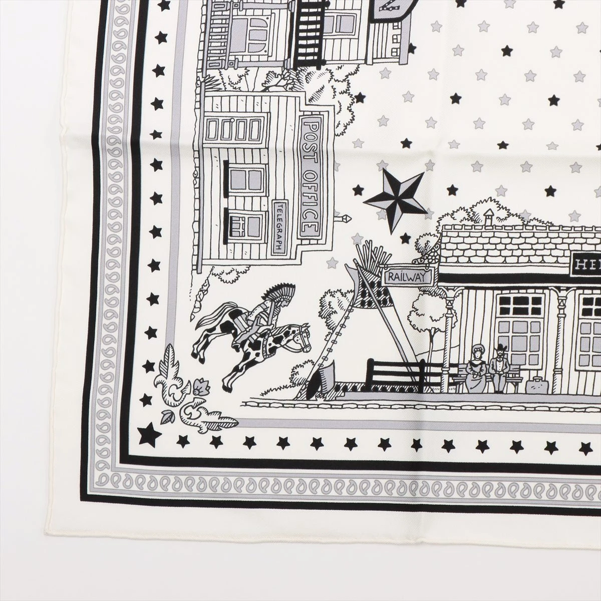 エルメス カレ55 Hermes Paris Station Bandana エルメス パリ