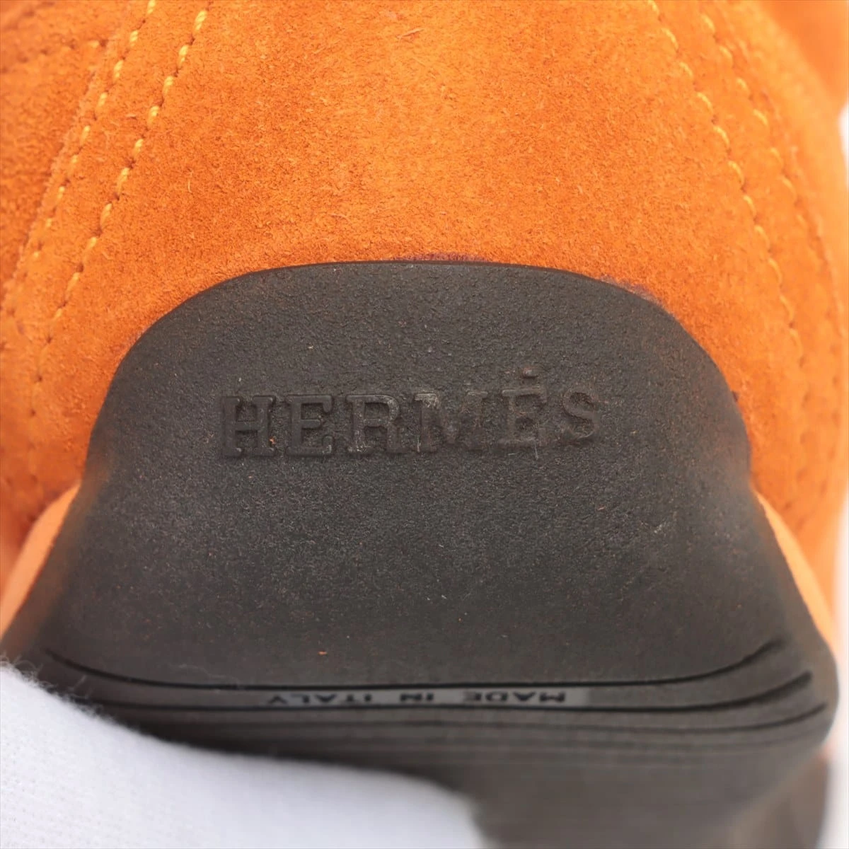 赤 スエード ブーティ 36 エルメス HERMES エルメス スエード ブーティ 36 - メルカリ