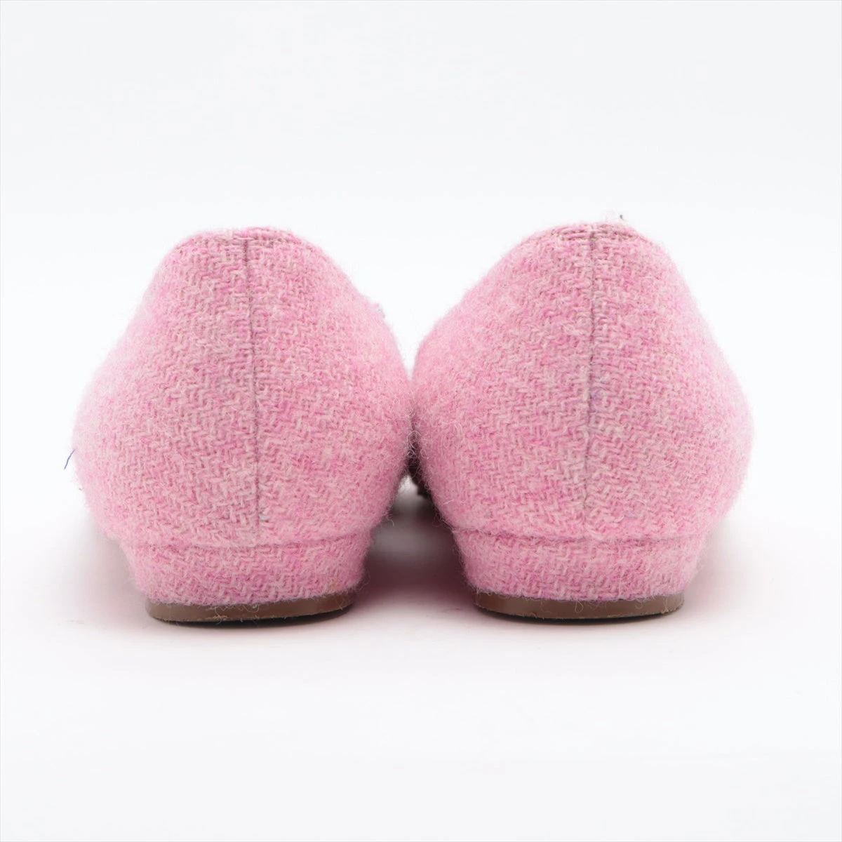 マノロブラニク ツイード パンプス 38 レディース ピンク