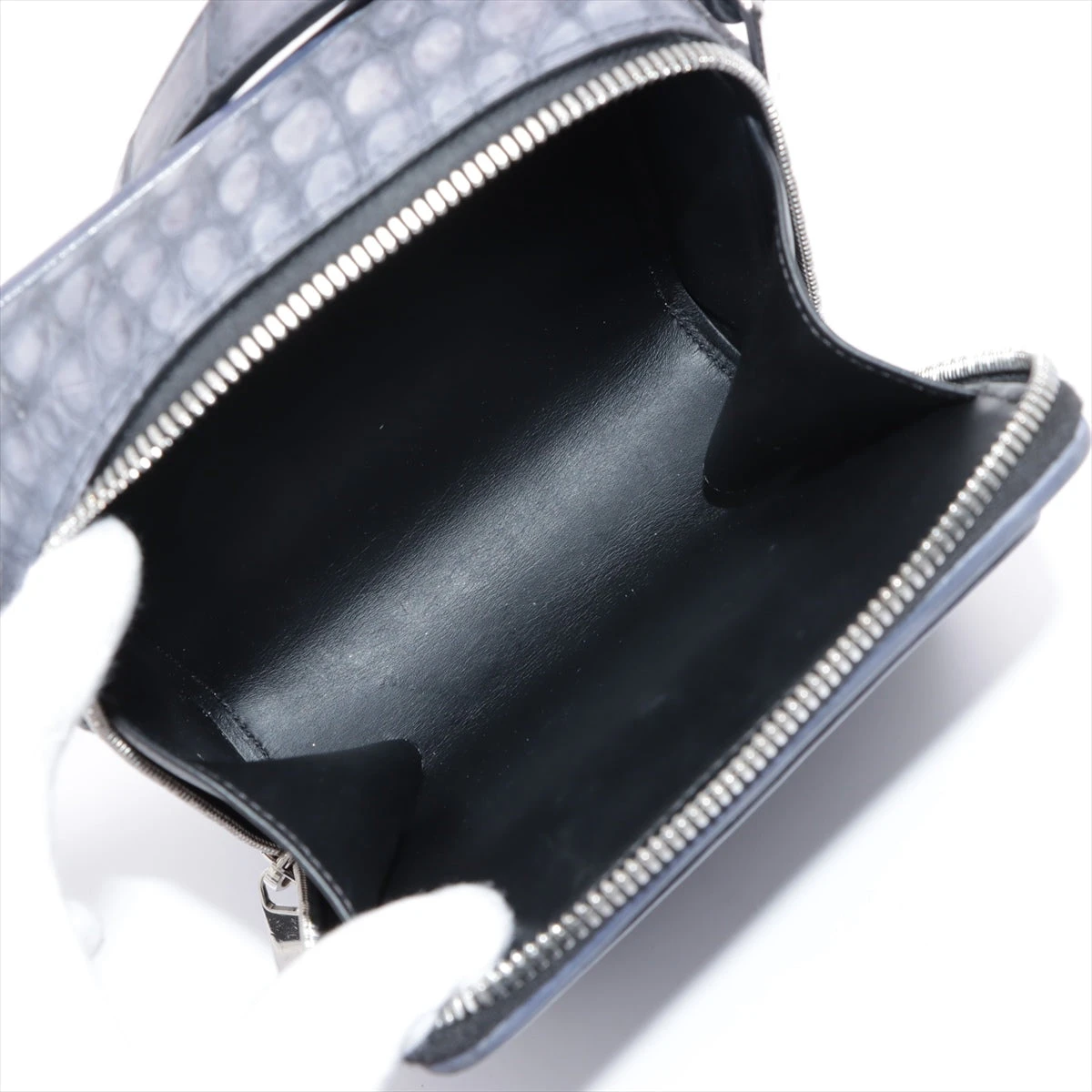 ベルルッティ クロコダイル ショルダーバッグ ブルー ZZ012347｜中古