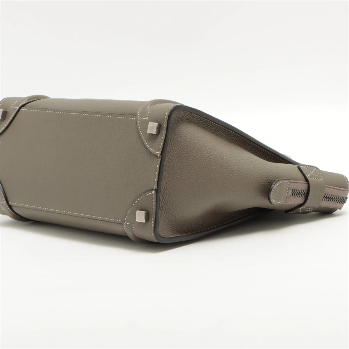 セリーヌ ラゲージ ミニショッパー レザー ハンドバッグ ベージュ 