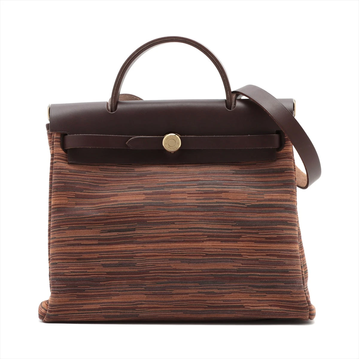 エルメス エールバッグPM ヴィブラート ブラウン ゴールド金具 □G  