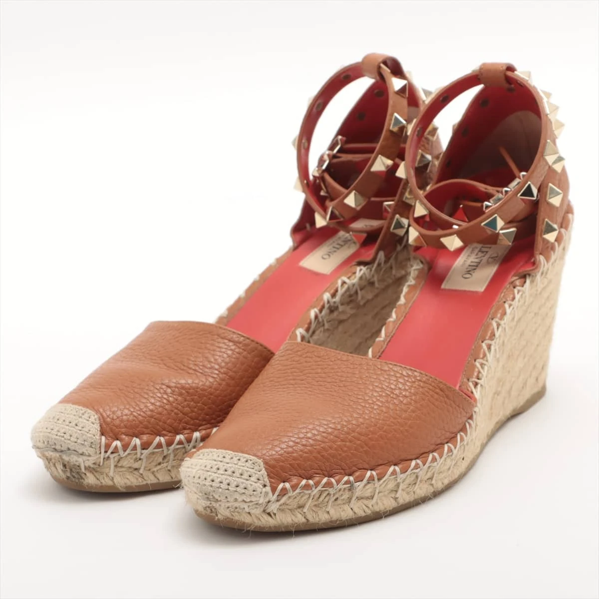 ヴァレンティノガラヴァーニ レザー ウェッジソールサンダル 36  