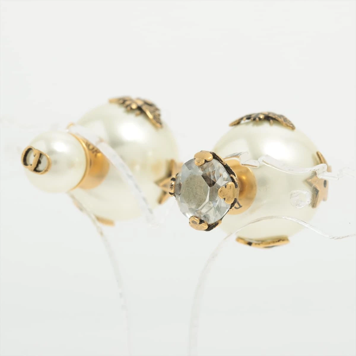 ディオール トライバル ピアス(両耳用) GP×フェイクパール