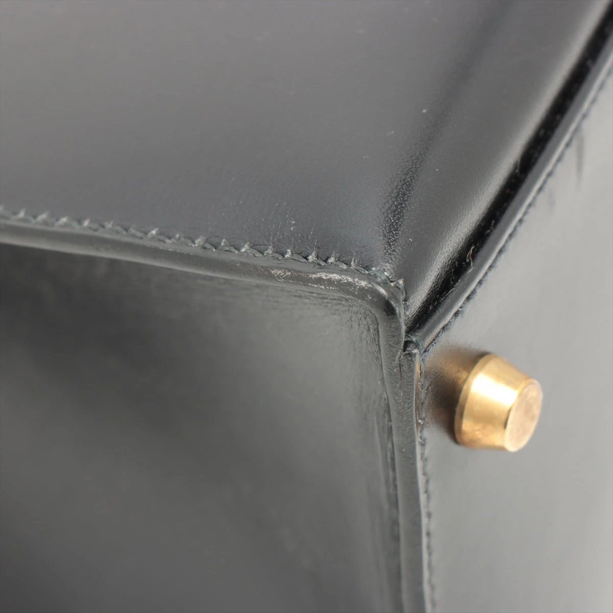 エルメス ケリー32 ボックスカーフ ブラック ゴールド金具 ○X:1994年