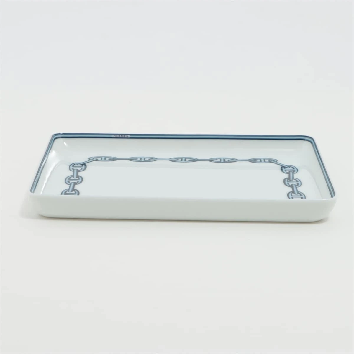 エルメス シェーヌダンクル プレート 陶器 ブルー A1669808