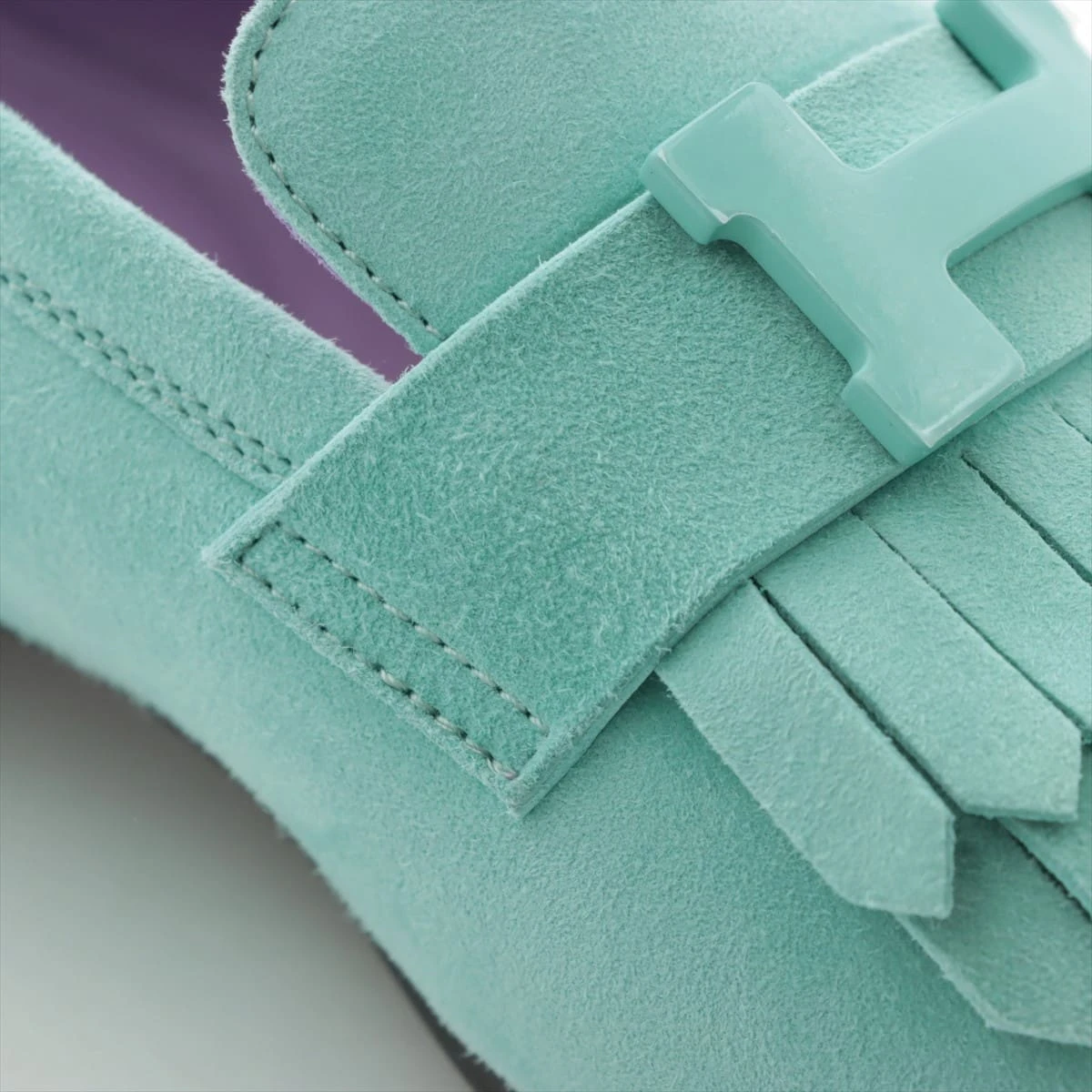 エルメススエード フリンジ ローファー Hロゴ