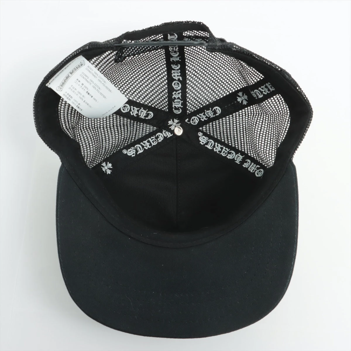 美品⭐️国内正規品⭐️クロムハーツキャップ　正規品　大人気　ブラック CHROME HEARTS クロムハーツ（原本無） 国内正規品 CH TRACKER