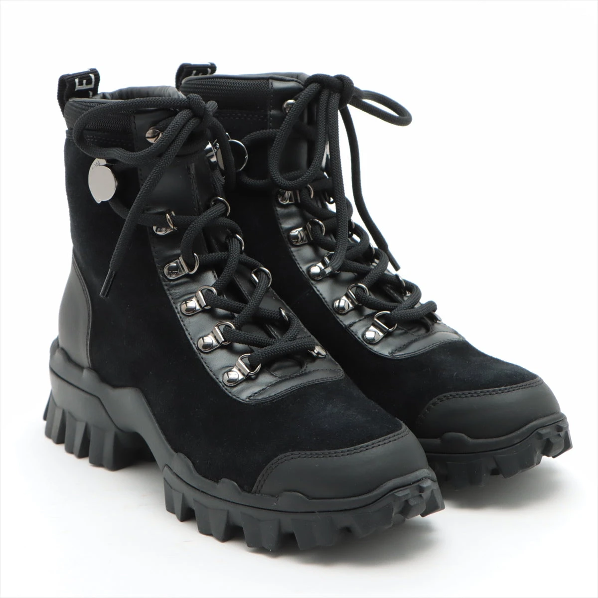 MONCLER ★ レザーショートブーツ モンクレール レザー×スエード ショートブーツ 36 レディース