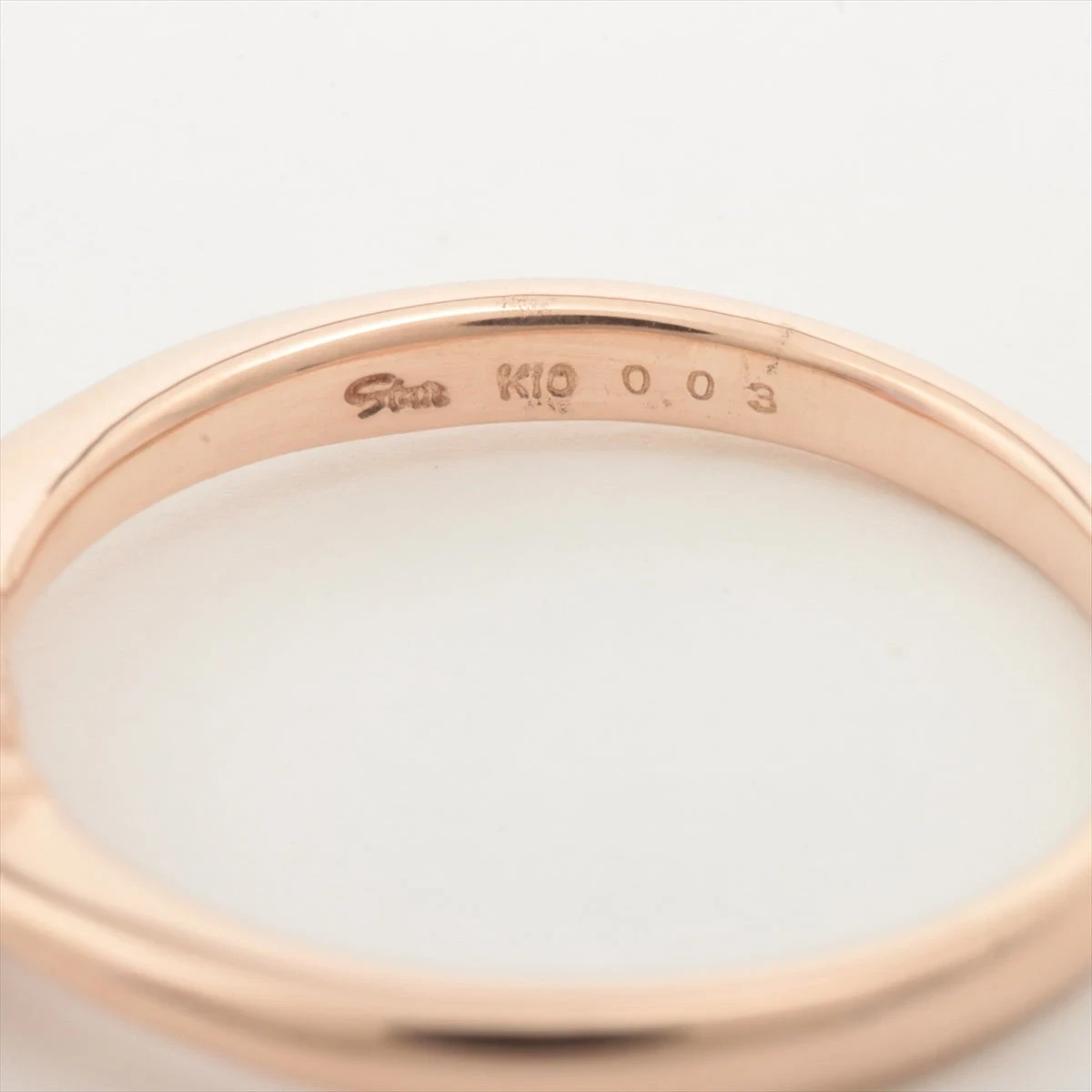 スタージュエリー ピンクトルマリン ダイヤ リング K10(PG) 1.4g 0.03