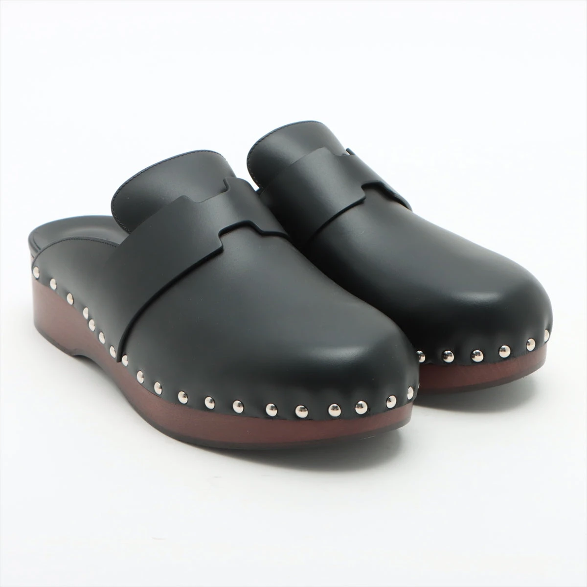 エルメス レザー サボ 43 メンズ ブラック カリヤ A1913242｜中古