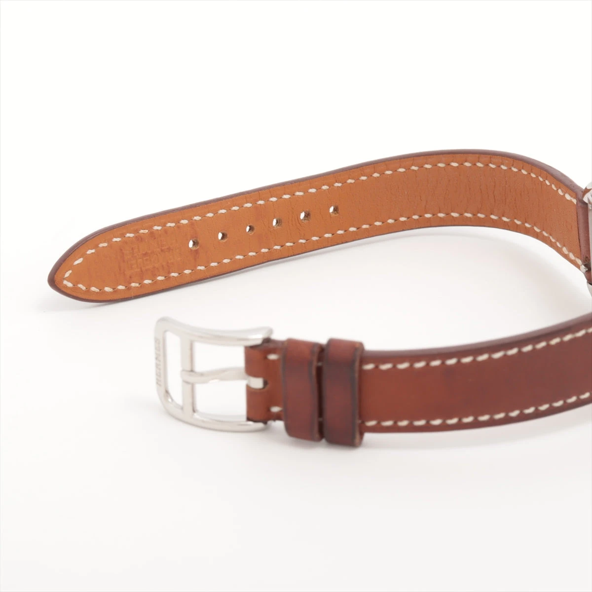 エルメス ケープコッド ドゥブルトゥール CC1.210a SS×革 QZ 白文字盤