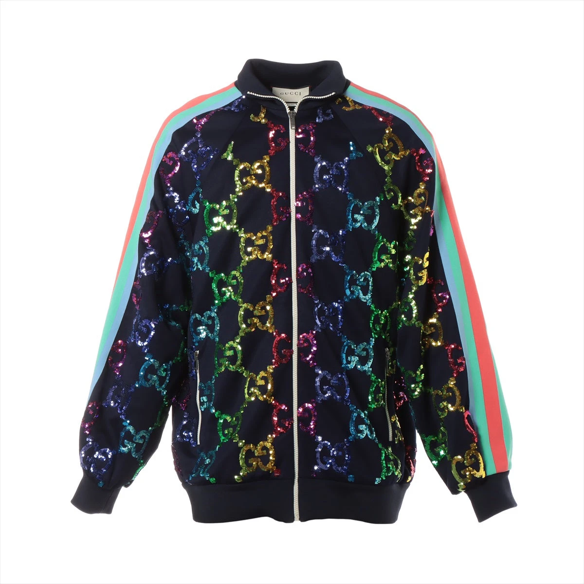 グッチ コットン×ポリエステル ジャケット L メンズ ネイビー 546393